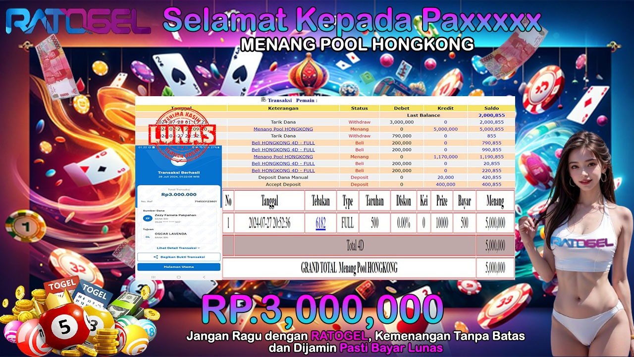 BUKTI JACKPOT TOGEL POOL HONGKONG TERPERCAYA DI INDONESIA TGL 28-07-2024