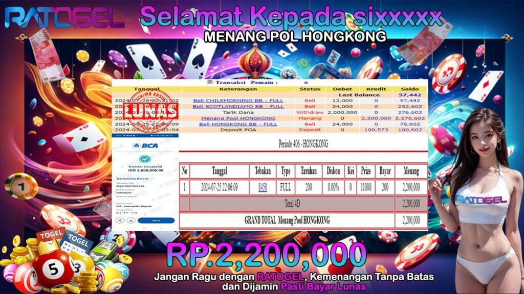 BUKTI JACKPOT TOGEL POOL HONGKONG TERPERCAYA DI INDONESIA TGL 26-07-2024