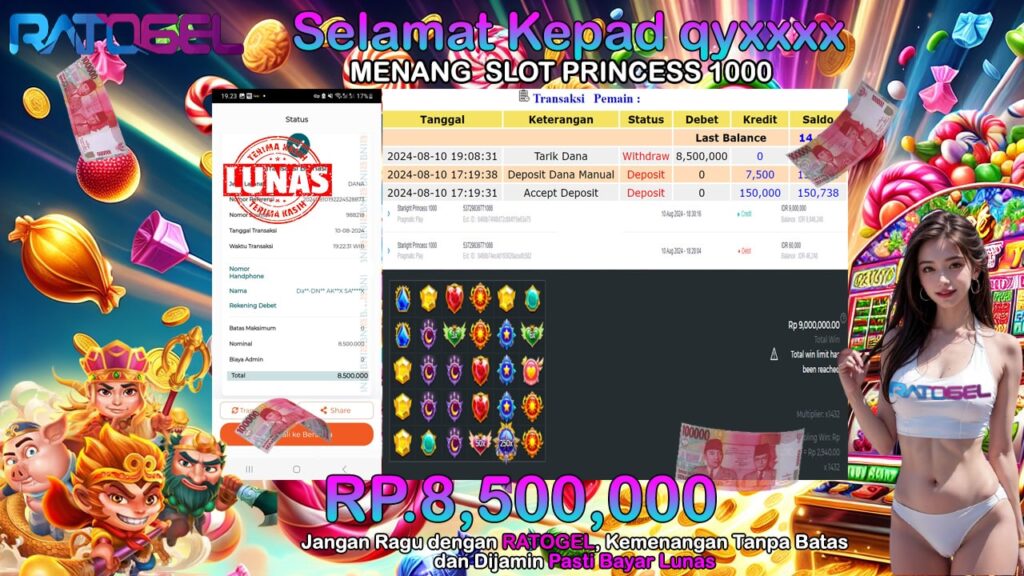 BUKTI JACKPOT SLOT STARLIGHT PRINCESS 1000 TERPERCAYA DI INDONESIA TGL 10-08-2024