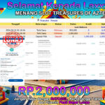 BUKTI JACKPOT SLOT TRASURES OF AZTEC  TERPERCAYA DI INDONESIA TGL 31-08-2024