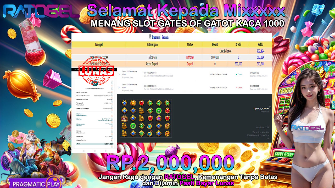 BUKTI JACKPOT SLOT GATES OF GATOT KACA 1000 TERPERCAYA DI INDONESIA TGL 03-09-2024