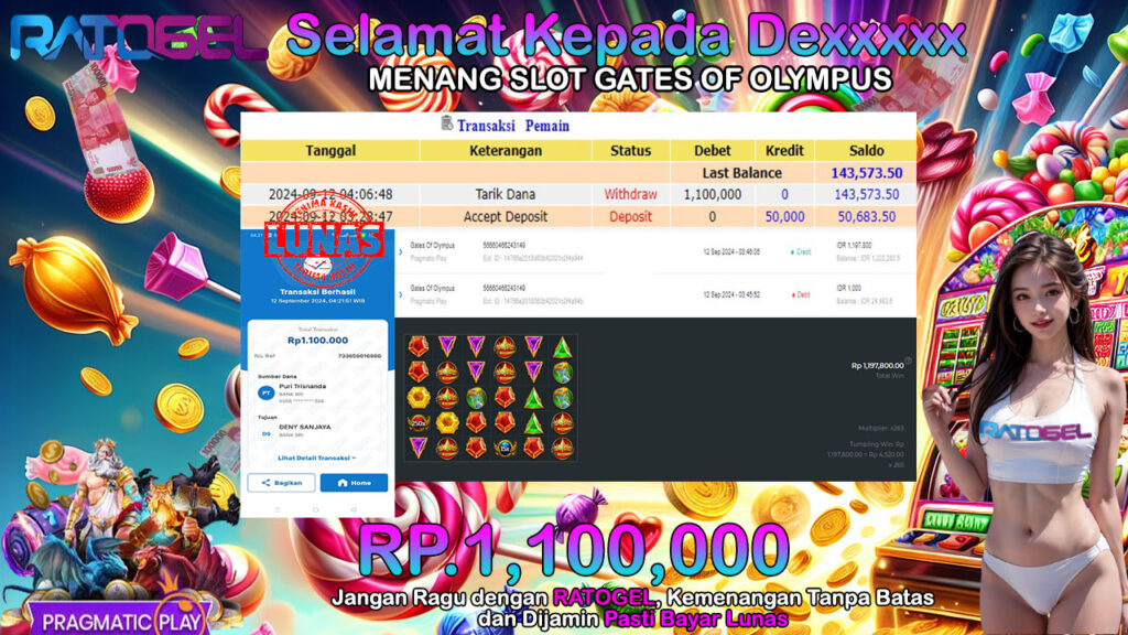 BUKTI JACKPOT SLOT GATES OF OLYMPUS  TERPERCAYA DI INDONESIA TGL 12-09-2024